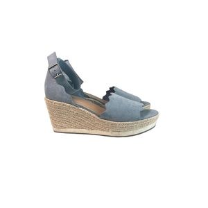 NWOT Francesca’s Blue Suede Espadrilles Sandals‌‌‌‌‌‌‌‌‌‌‌‌‌‌‌‌‌‌‌